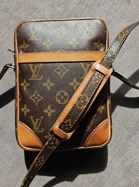 Authentic Louis Vuitton Vintage Danube Monogram Canvas Crossbody Bag